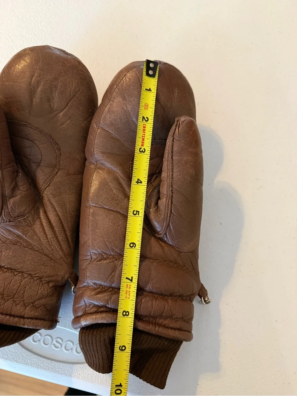 Vintage Aris Ski Gloves Soft Leather Mittens Womens small Outdoor Winter Brown